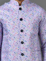 Designer Kurta Jacket Set In Purple