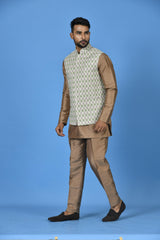 Kurta Jacket Set in Multicolour
