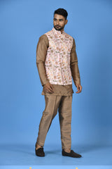 Kurta Jacket Set in Multicolour