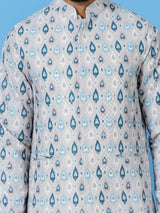 Kurta Jacket Set in Multicolour