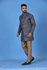 Kurta Jacket Set in Multicolour