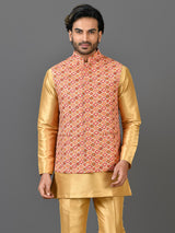 Kurta Jacket Set in Multicolour