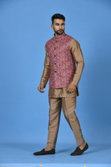 Kurta Jacket Set in Multicolour