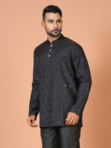 Short Kurta With Pant in Black Colour