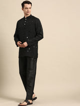 Timeless Black Cotton Kurta Set