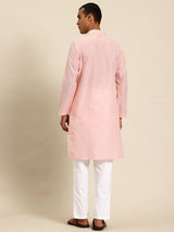 Baby Pink Muslin Cotton Kurta Set