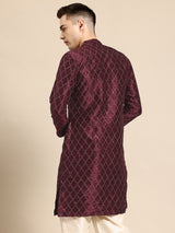 Maroon Muslin Cotton Kurta Set