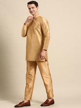 Charming Beige Cotton Kurta Set