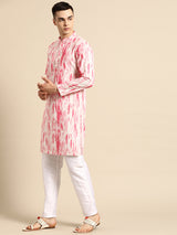 Delicate Pink Pure Cotton Contemporary Kurta Set