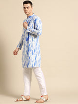 Navy Blue Pure Cotton Subtle Kurta Set