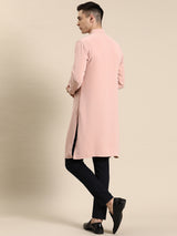 Pink Viscose Rayon Kurta Set