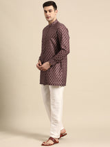 Royal Maroon Cotton Kurta Set