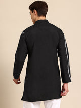 Regal Black Silk Kurta Set -