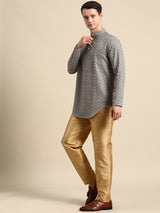 Vibrant Green Cotton-Blend Kurta Set