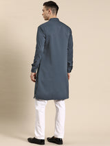 Murky Blue Rayon Kurta Set