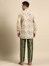 Graceful Cream Cotton-Blend Kurta Set