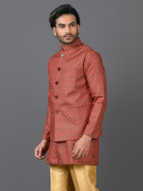 Kurta Jacket Set in Gold Colour