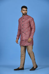 Kurta Jacket Set in Multicolour