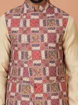 Kurta Jacket Set in Multicolour