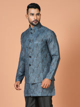 Kurta Jacket Set in Multicolour