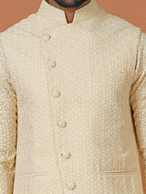 Kurta Jacket Set in Beige Colour