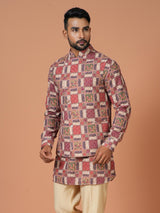 Kurta Jacket Set in Multicolour