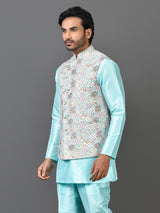 Kurta Jacket Set in Multicolour