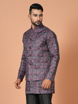 Kurta Jacket Set in Multicolor