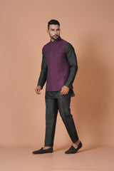 Kurta Jacket Set in Multicolour