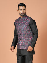 Kurta Jacket Set in Multicolour