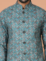 Kurta Jacket Set in Multicolour