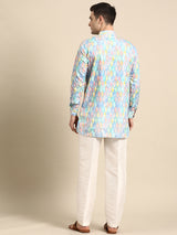 Festive Multicolour Cotton-Blend Kurta Set