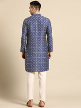 Royal Blue Silk Luxe Kurta Set