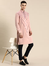 Pink Viscose Rayon Kurta Set