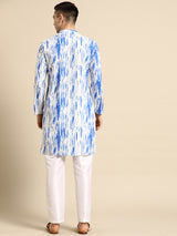 Navy Blue Pure Cotton Subtle Kurta Set