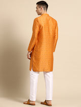 Autumn Mustard Silk Heritage Kurta Set