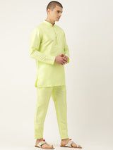 Lush Green Graceful Nehru Jacket Set
