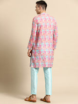 Kaleidoscope Multicolour Silk Designer Kurta Set