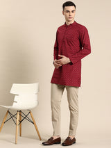 Crimson Elegance Kurta Set