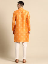 Golden Mustard Silk Ethnic Kurta Set