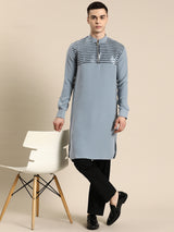 Grey Viscose Rayon Kurta Set