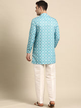 Classic Blue Cotton Kurta Set