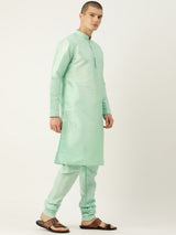 Refreshing Turquoise Blue Elegant Nehru Jacket Set