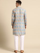 Charcoal Grey Silk Elegant Kurta Set