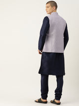 Classic Blue Formal Nehru Jacket Set