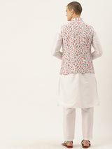 Traditional Weave Multicolour Kurta Set