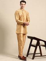 Charming Beige Cotton Kurta Set