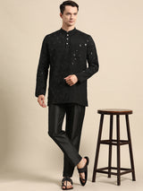 Timeless Black Cotton Kurta Set