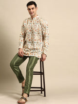 Graceful Cream Cotton-Blend Kurta Set