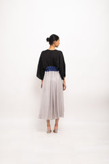 Black-Grey High Low Cape